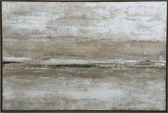 Abstract Desert Horizon, Textured Abstract Landscape Painting by Pau Escat