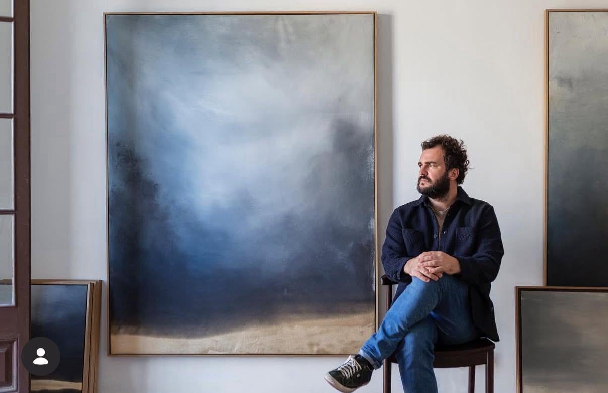 Abstract Diptych Minimalist Landscape Earth Mixed Media on Canvas by Pau Escat For Sale 8