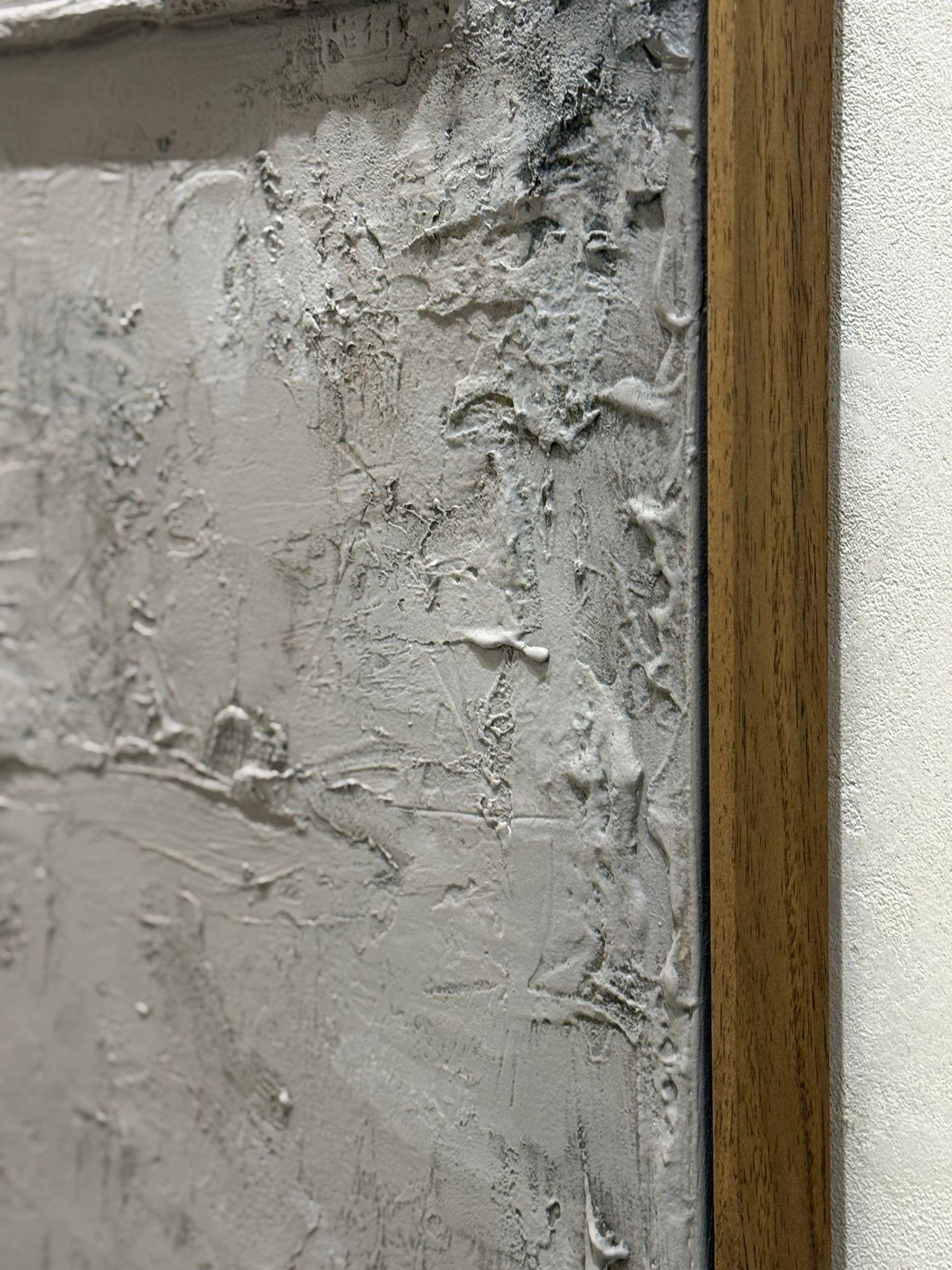 Abstract Landscape Earth Horizon, Textured Monochrome Painting by Pau Escat For Sale 1