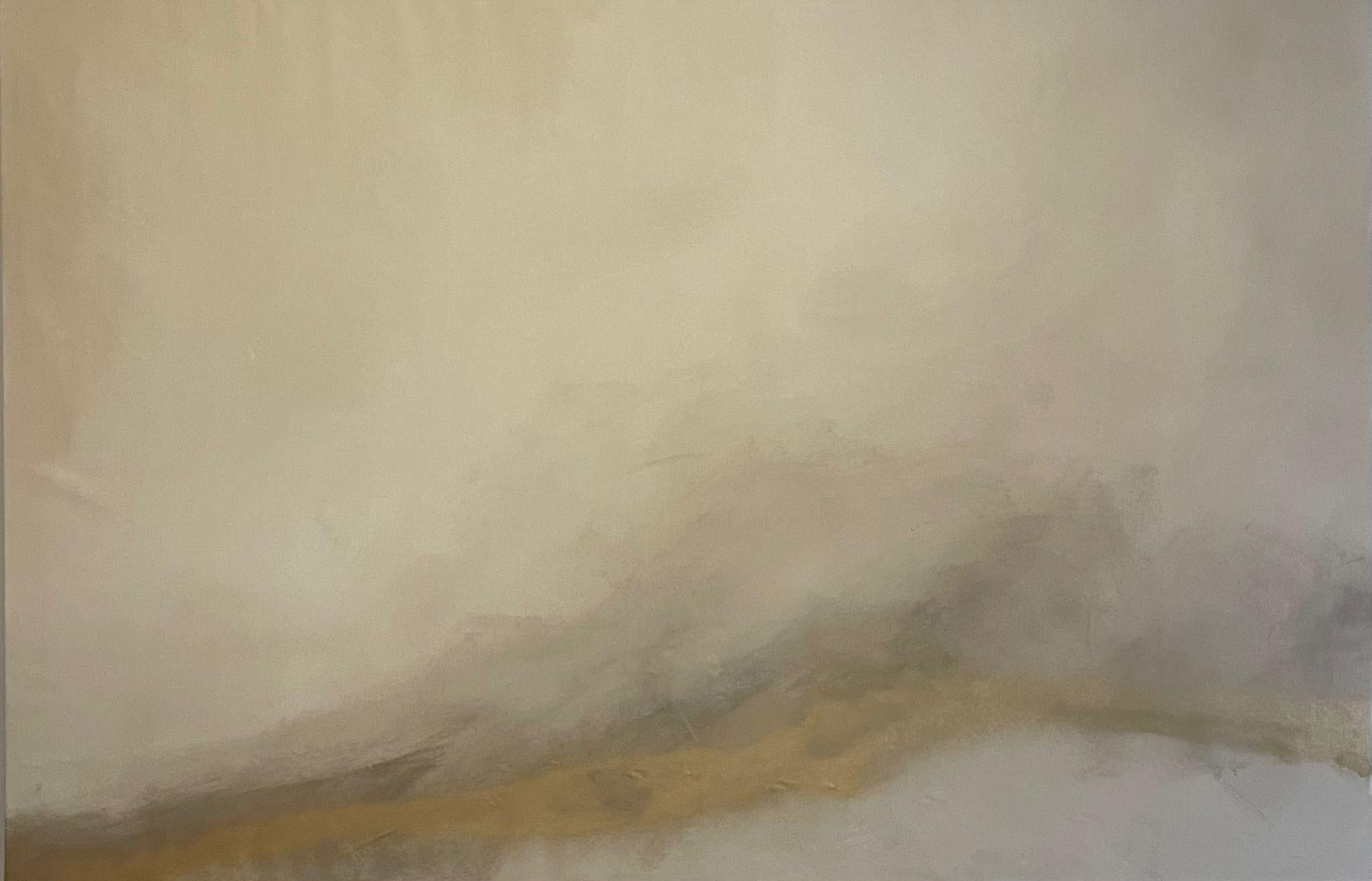 Peinture de paysage abstraite or de l'artiste espagnol Pau Escat 2023