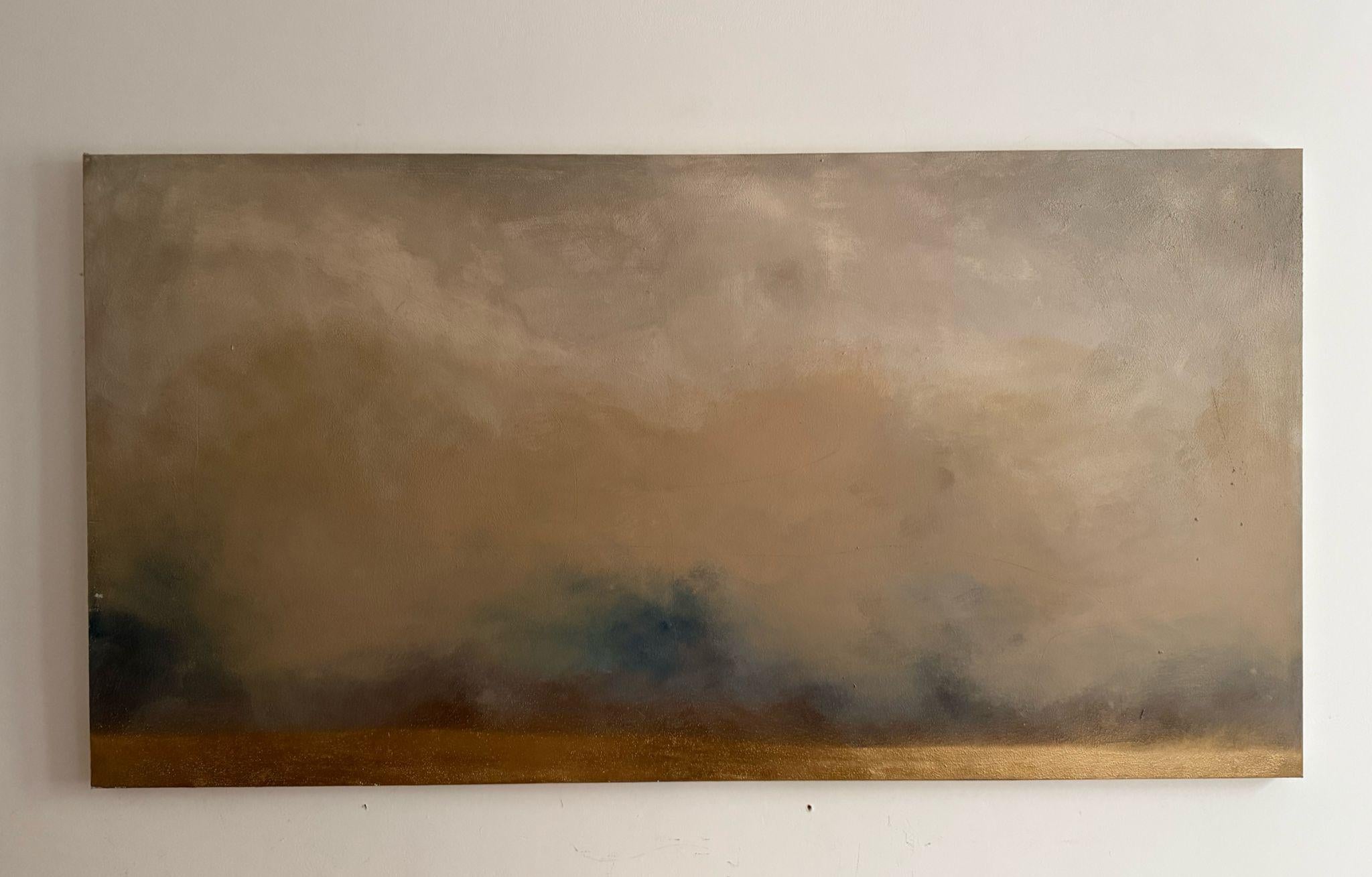 ABSTRACT Paesaggio dipinto Grigio Oro Artista contemporaneo Pau Escat 2025 in vendita 5