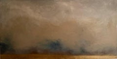 ABSTRACT Landscape Painting Grey Gold Contemporary Spanish Artist Pau Escat 2025