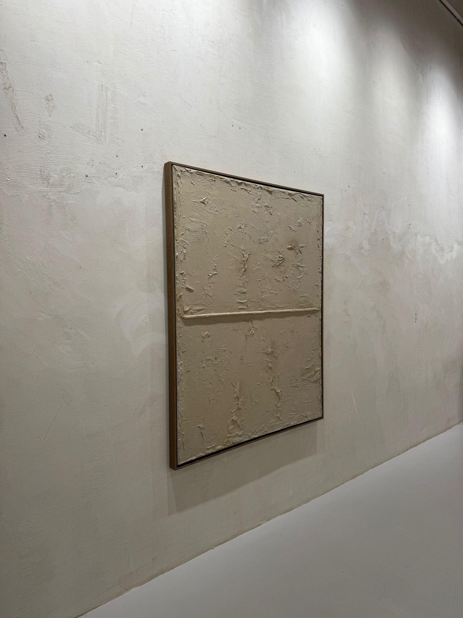 Abstract Minimalist Landscape Earth Mixed Media Relief on Canvas by Pau Escat For Sale 3