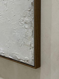 Abstract Mixed Media Dual Horizon, Textured Monochrome Diptych by Pau Escat