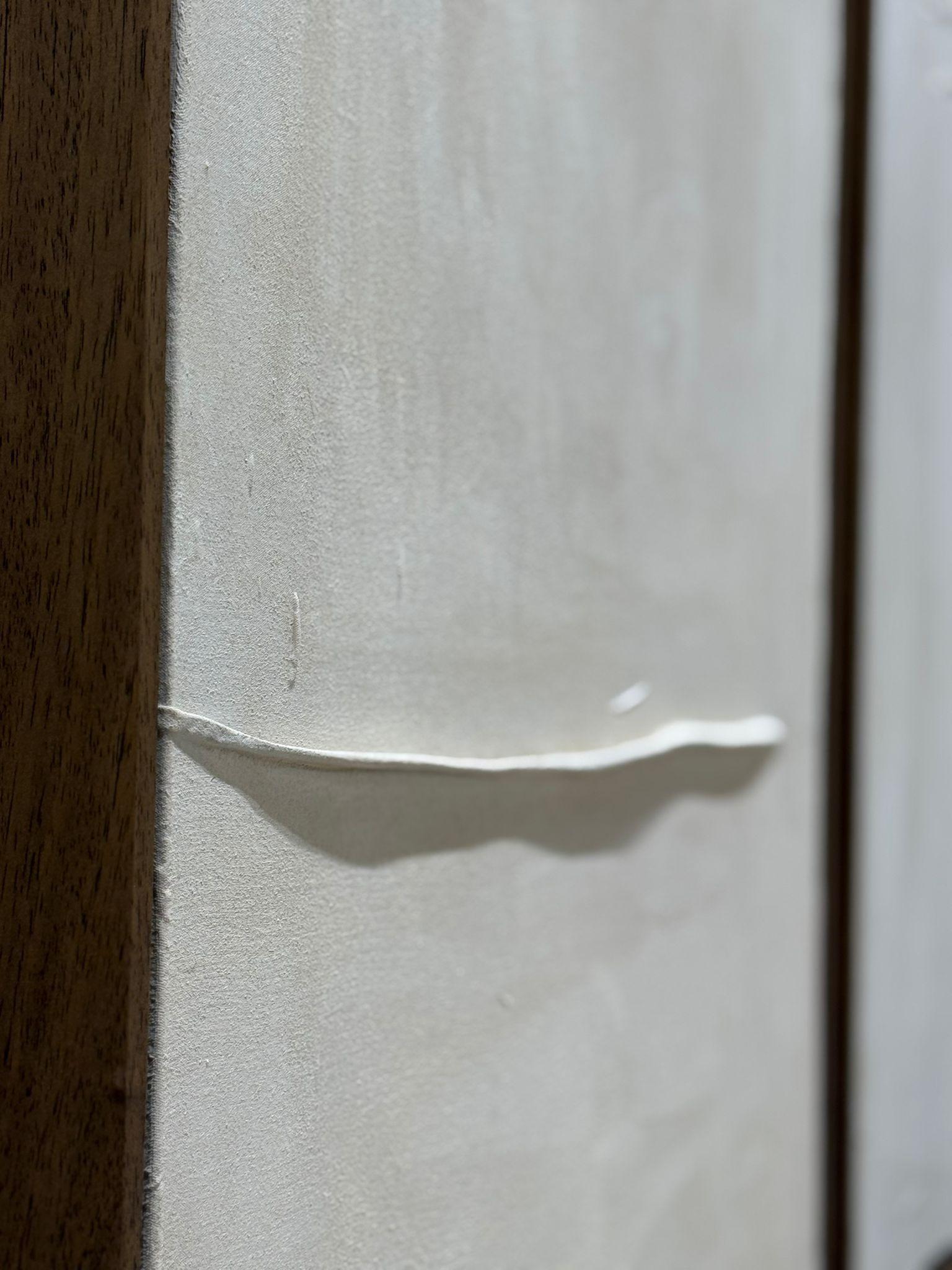 Abstrakte Mischtechnik Stummes Licht, Abstraktes neutrales Diptychon Gemälde Pau Escat im Angebot 2