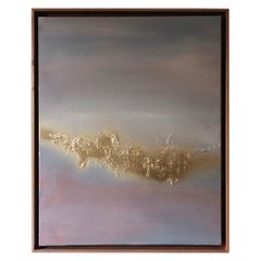 ABSTRACT Painting gold color and texture Spanish Artist Pau Escat 2023