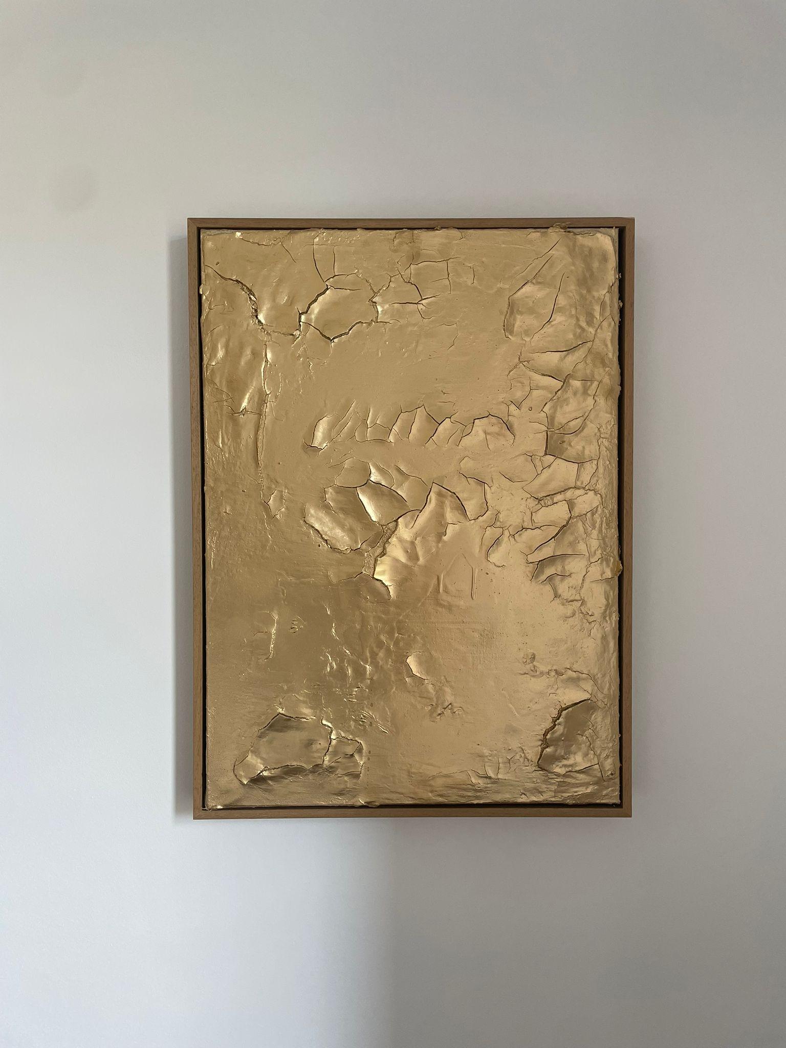 ABSTRACT Malerei Landschaft Gold Zeitgenössischer spanischer Künstler Pau Escat 2024 im Angebot 2