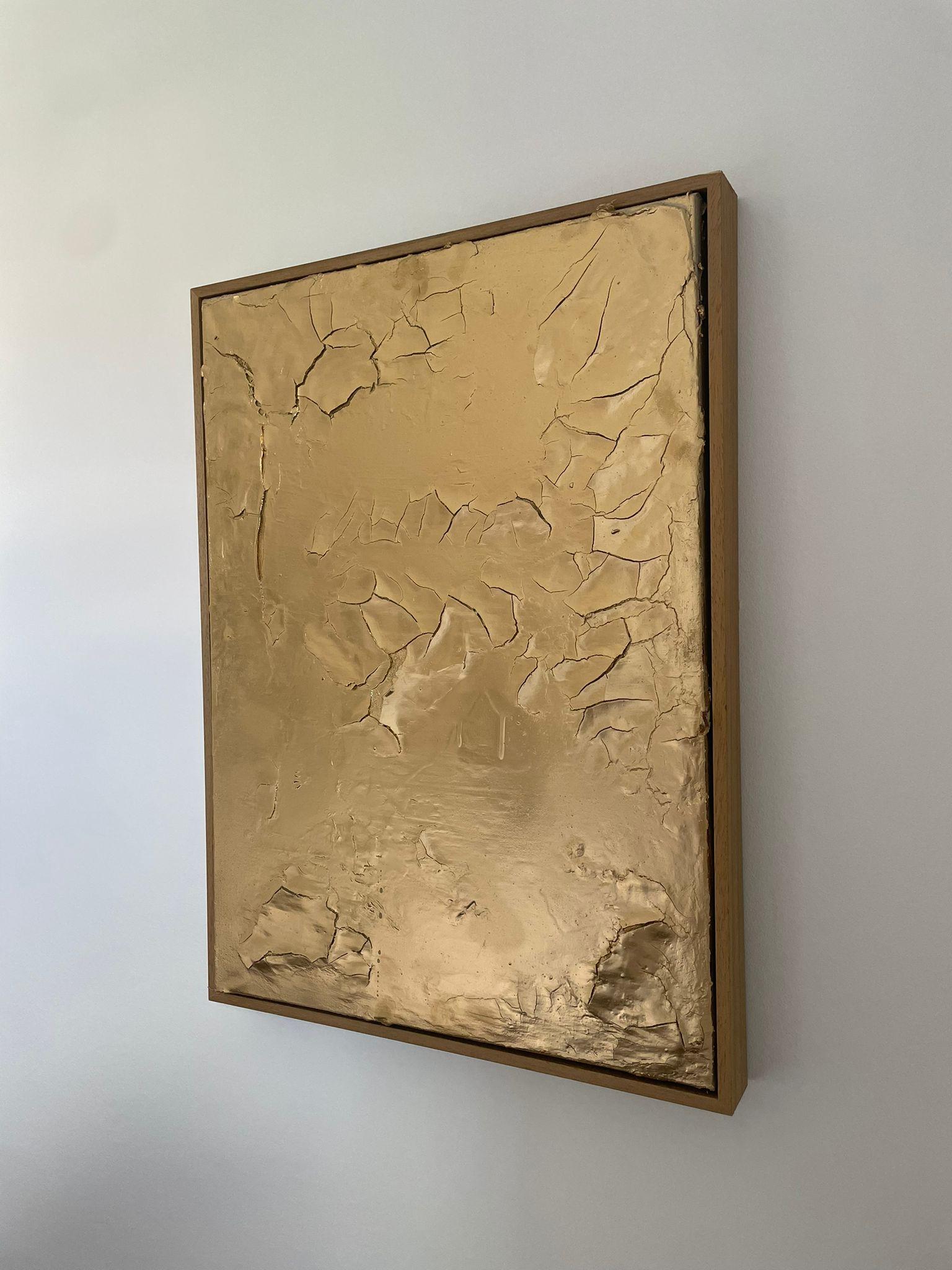 ABSTRACT Malerei Landschaft Gold Zeitgenössischer spanischer Künstler Pau Escat 2024 im Angebot 3