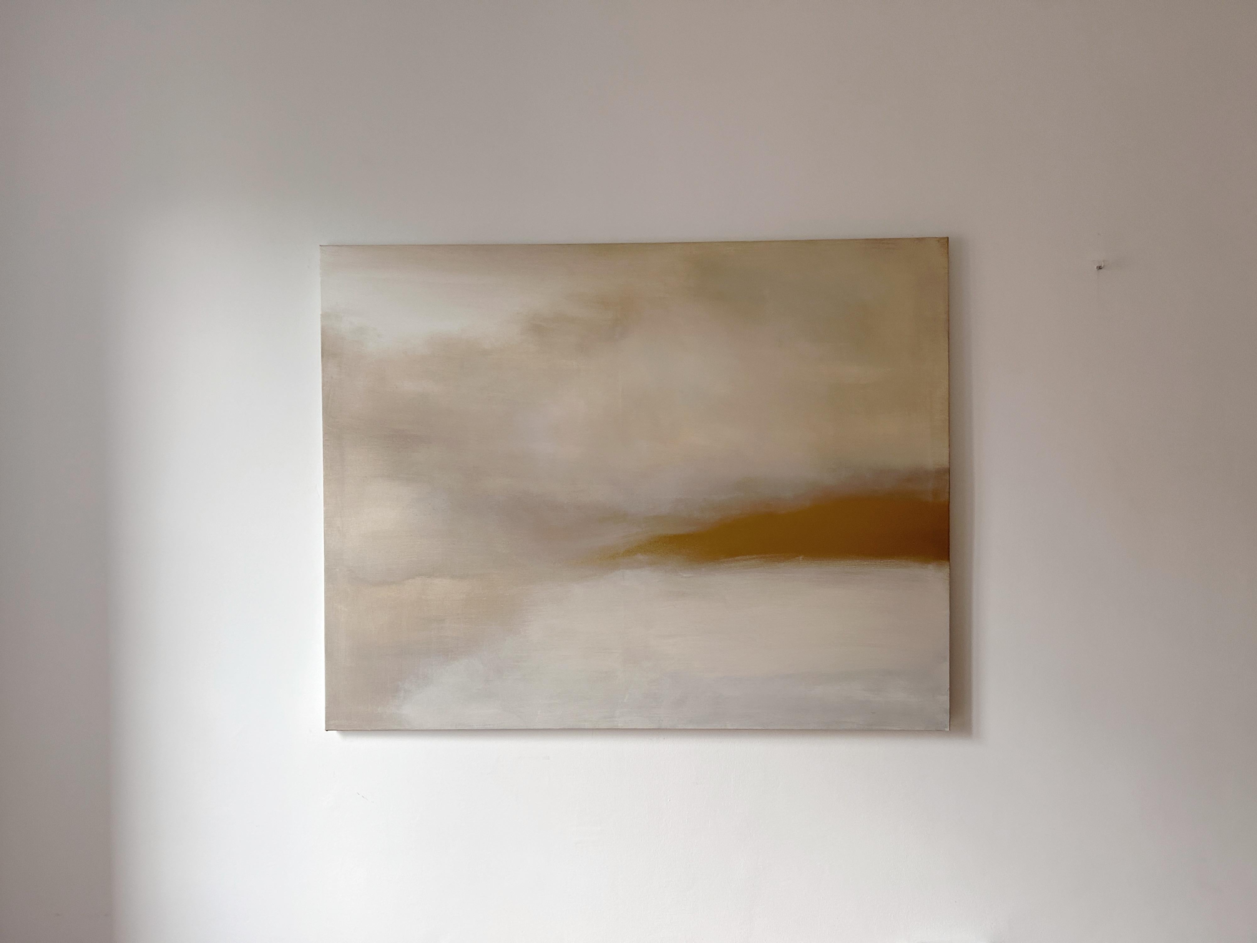 ABSTRACT Painting Landscape Gold Contemporary Spanish Artist Pau Escat 2024 For Sale 5