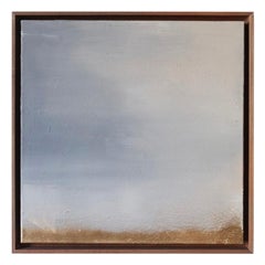 Peinture abstraite Paysages gris et or Pau Escat, artiste espagnol