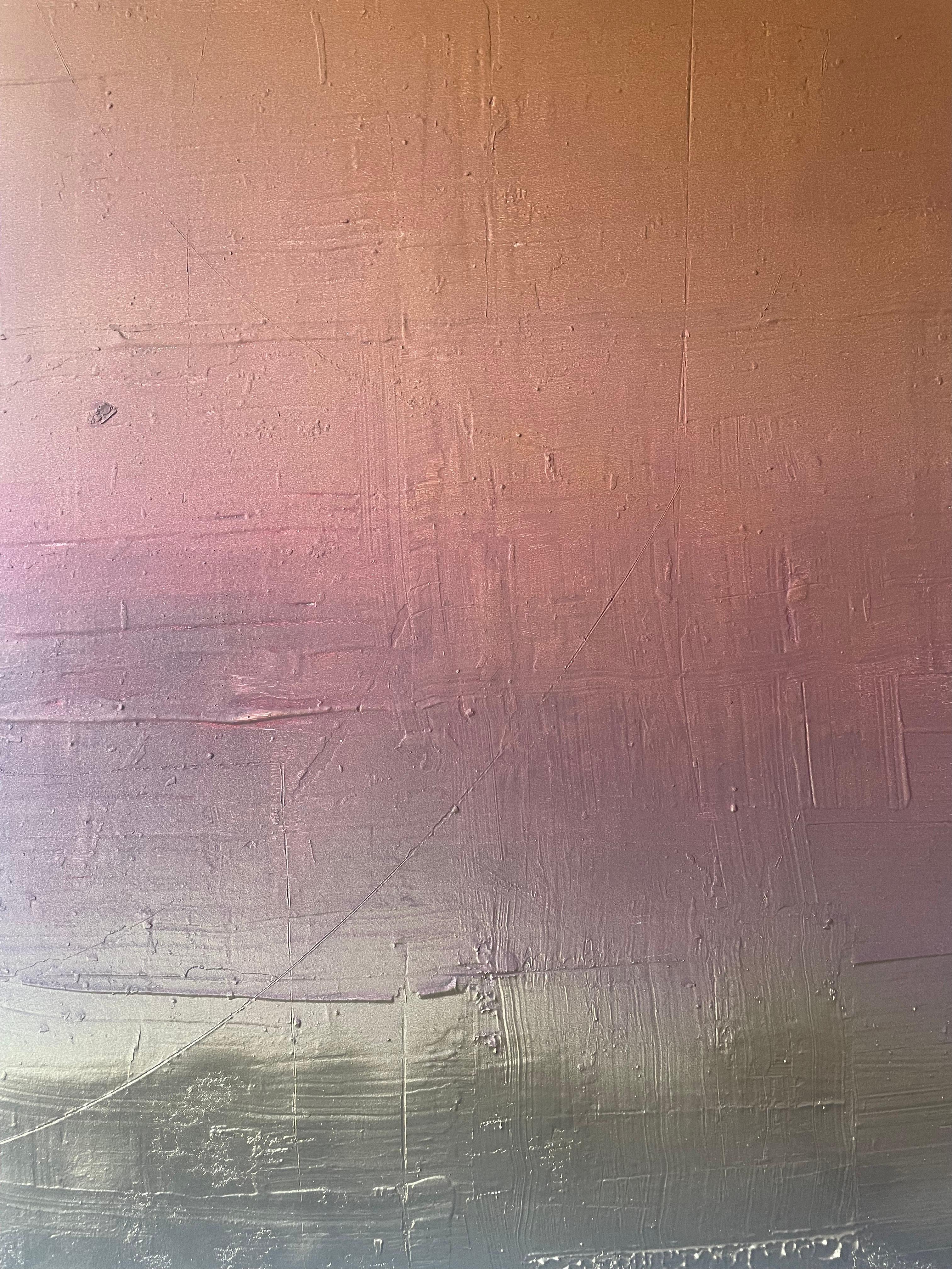 ABSTRACT Pittura Texture Terracota e colore oro dell'artista spagnolo Pau Escat 1
