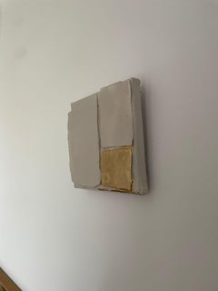 ABSTRACT Malerei Weißes Gold Contemporary Spanish Artist Pau Escat 2024