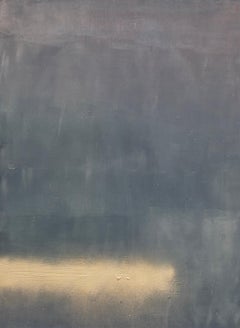 Zeitgenössische abstrakte Minimalmalerei mit weichem Horizont und Licht Pau Escat