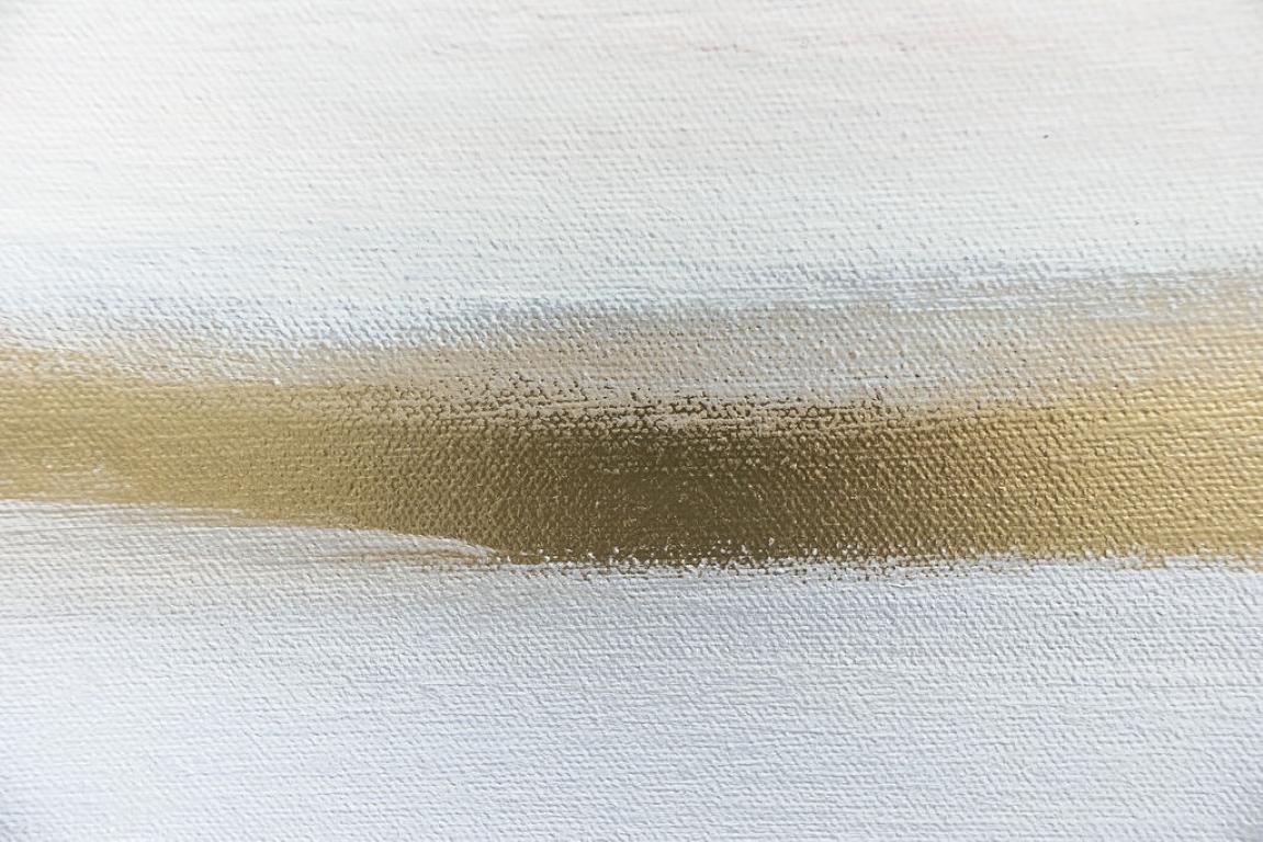 Senza titolo, Terre n°01 - Pittura astratta minimalista a tecnica mista, 2021 - Abstract Painting Grigio di Pau Escat