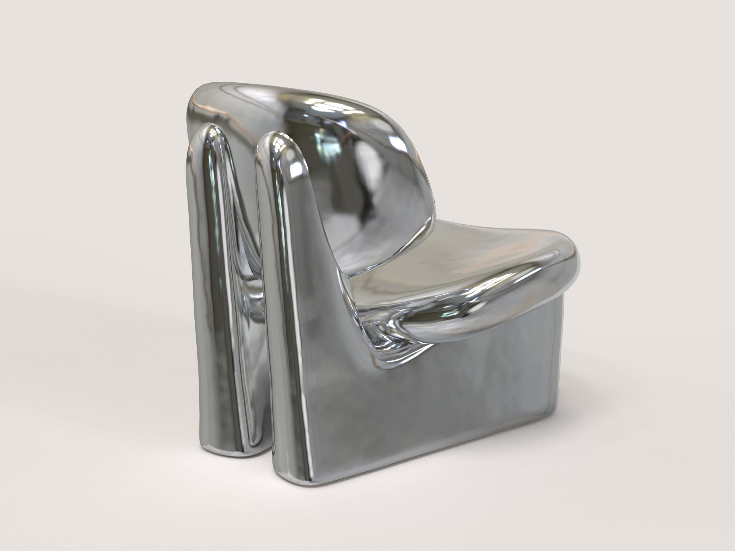 Post-Modern Pau Silver V1 Armchair by Edizione Limitata For Sale