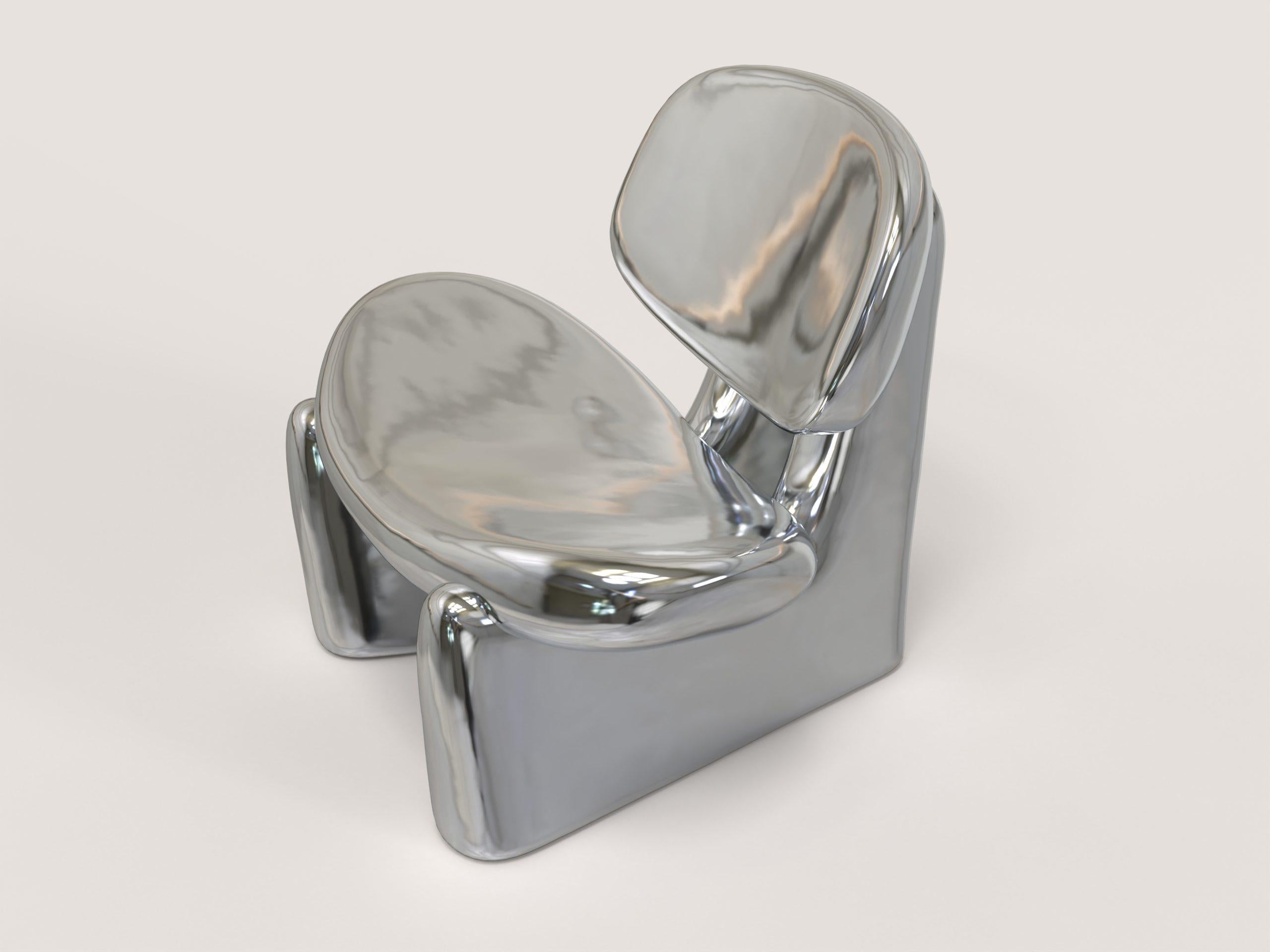 Painted Pau Silver V1 Armchair by Edizione Limitata For Sale