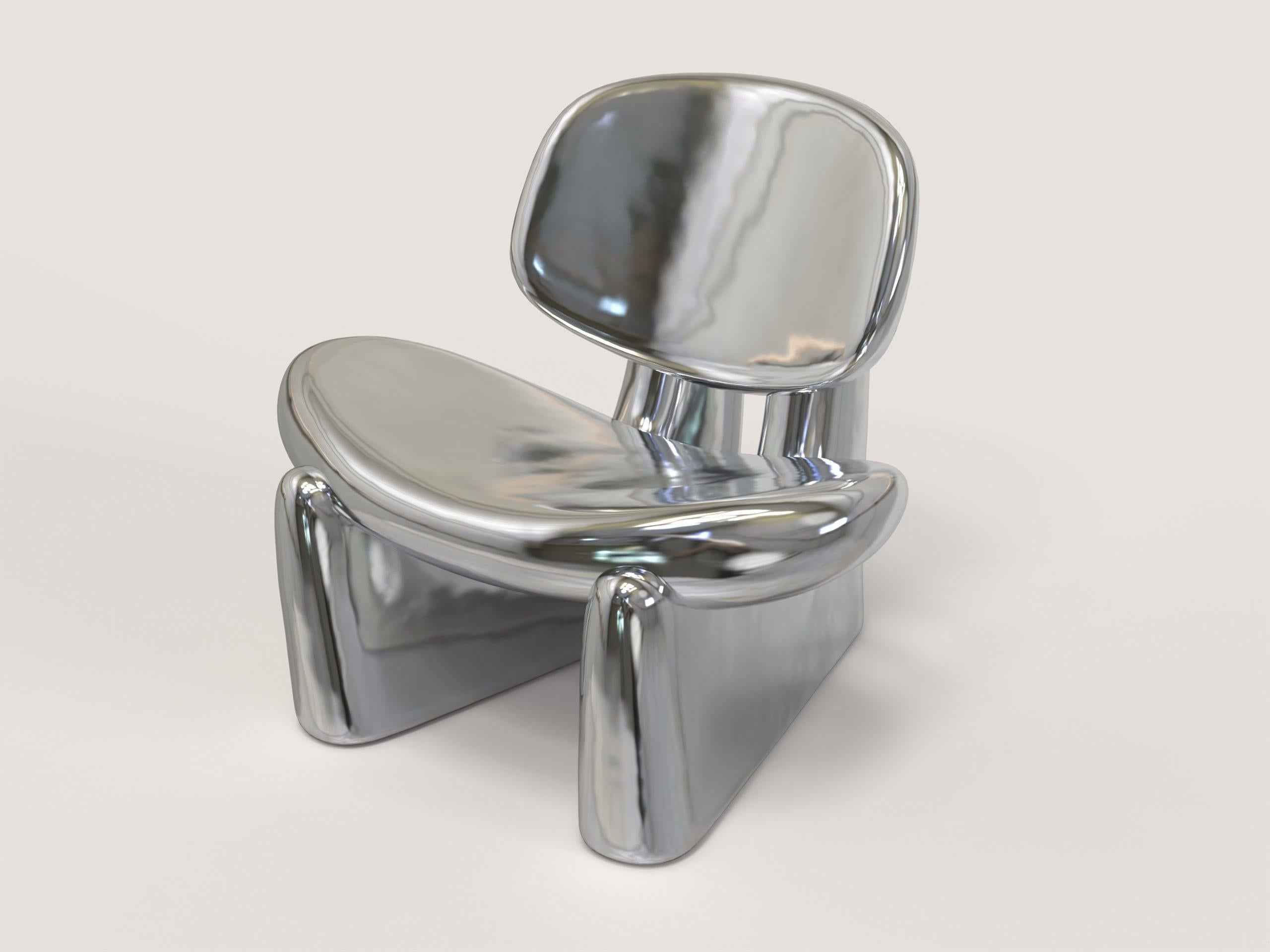 Pau Silver V1 Armchair by Edizione Limitata In New Condition For Sale In Geneve, CH