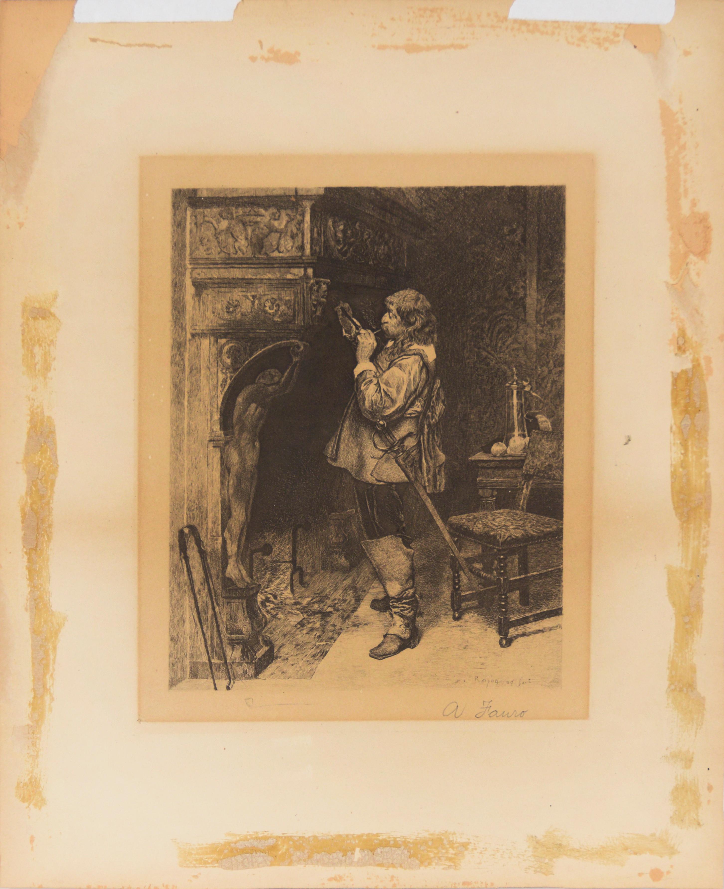 Antike Lithographie Shakespeares  „The Taming Of The Shrew“-Charakter Petruchio im Angebot 5