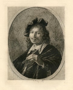 "Gerard Dou's Portrait of Himself" original etching