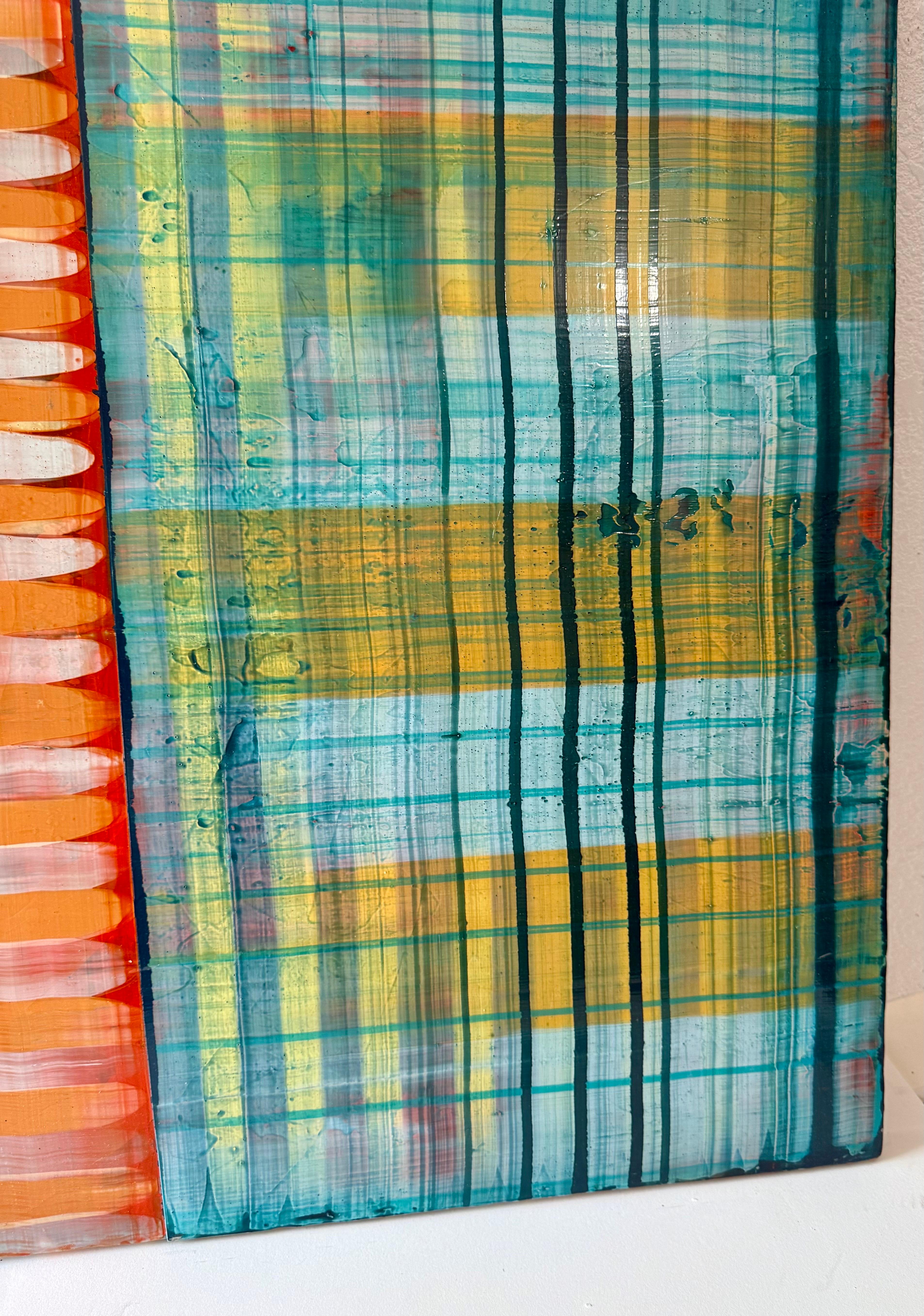 Gran Cuadro Modernista Arte Abstracto Contemporáneo Paul Aho, Palm Beach, Florida en venta 9