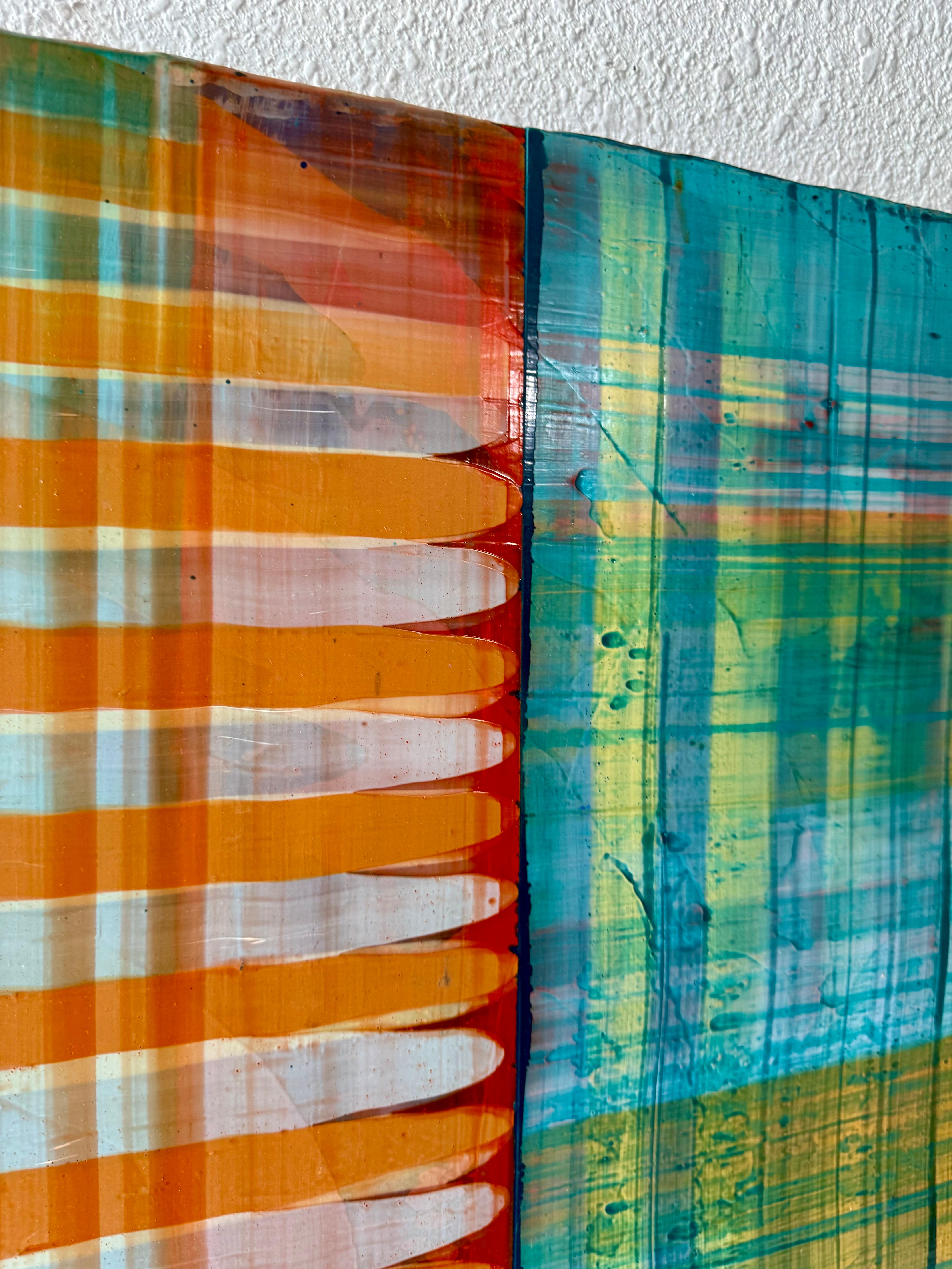 Gran Cuadro Modernista Arte Abstracto Contemporáneo Paul Aho, Palm Beach, Florida en venta 12