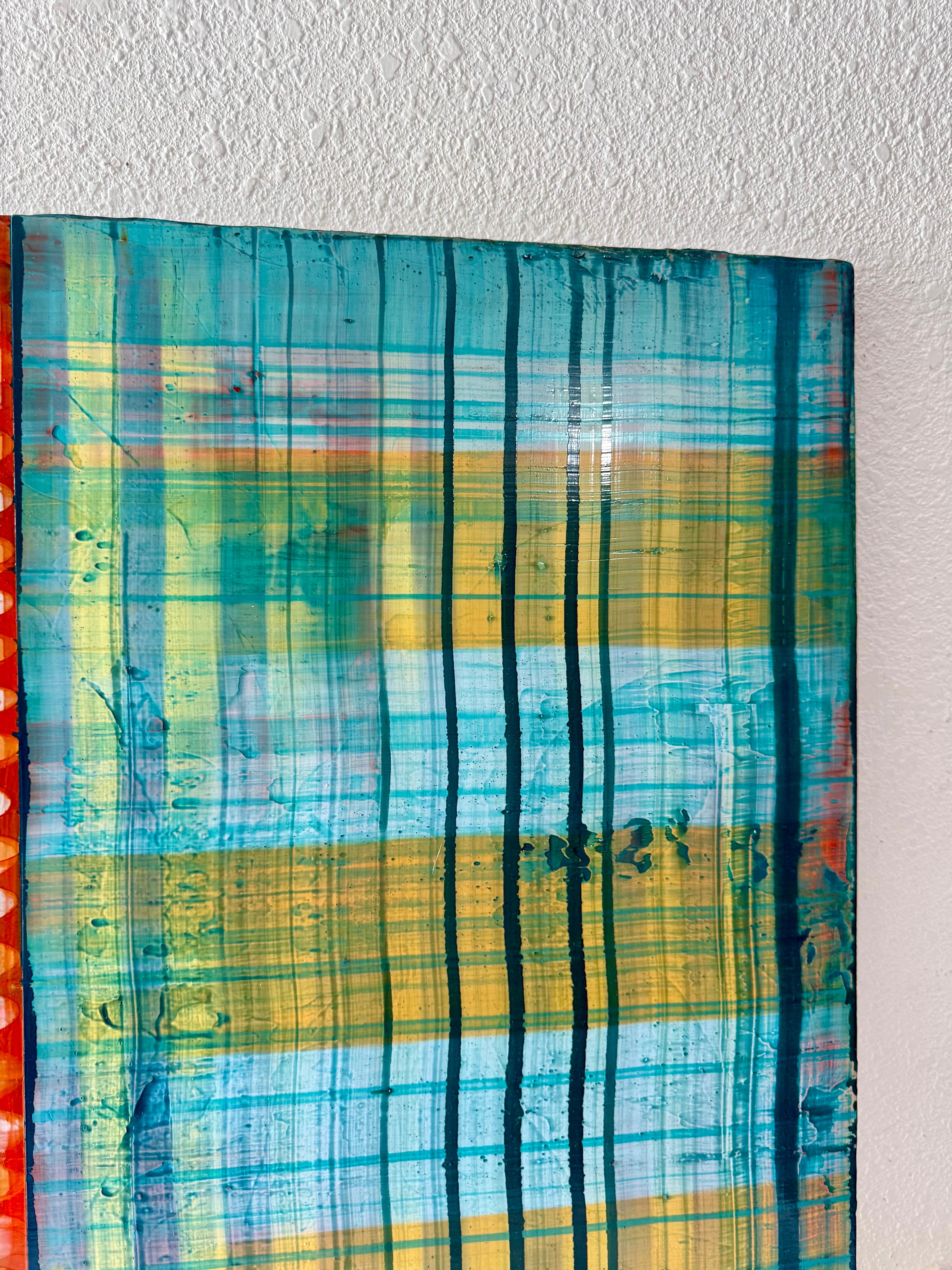 Gran Cuadro Modernista Arte Abstracto Contemporáneo Paul Aho, Palm Beach, Florida en venta 5