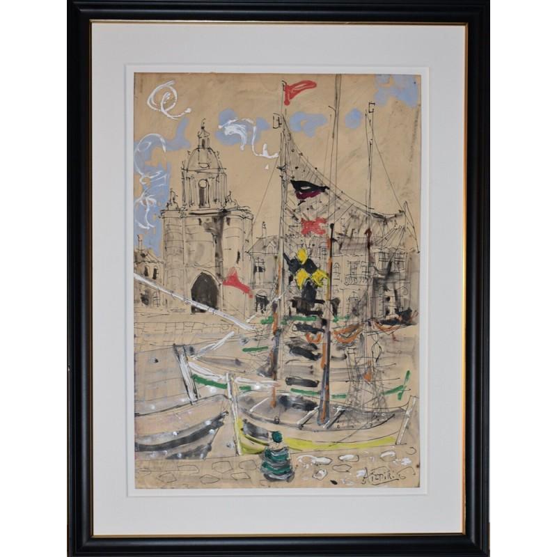 Paul Aizpiri Figurative Painting - St. Tropez