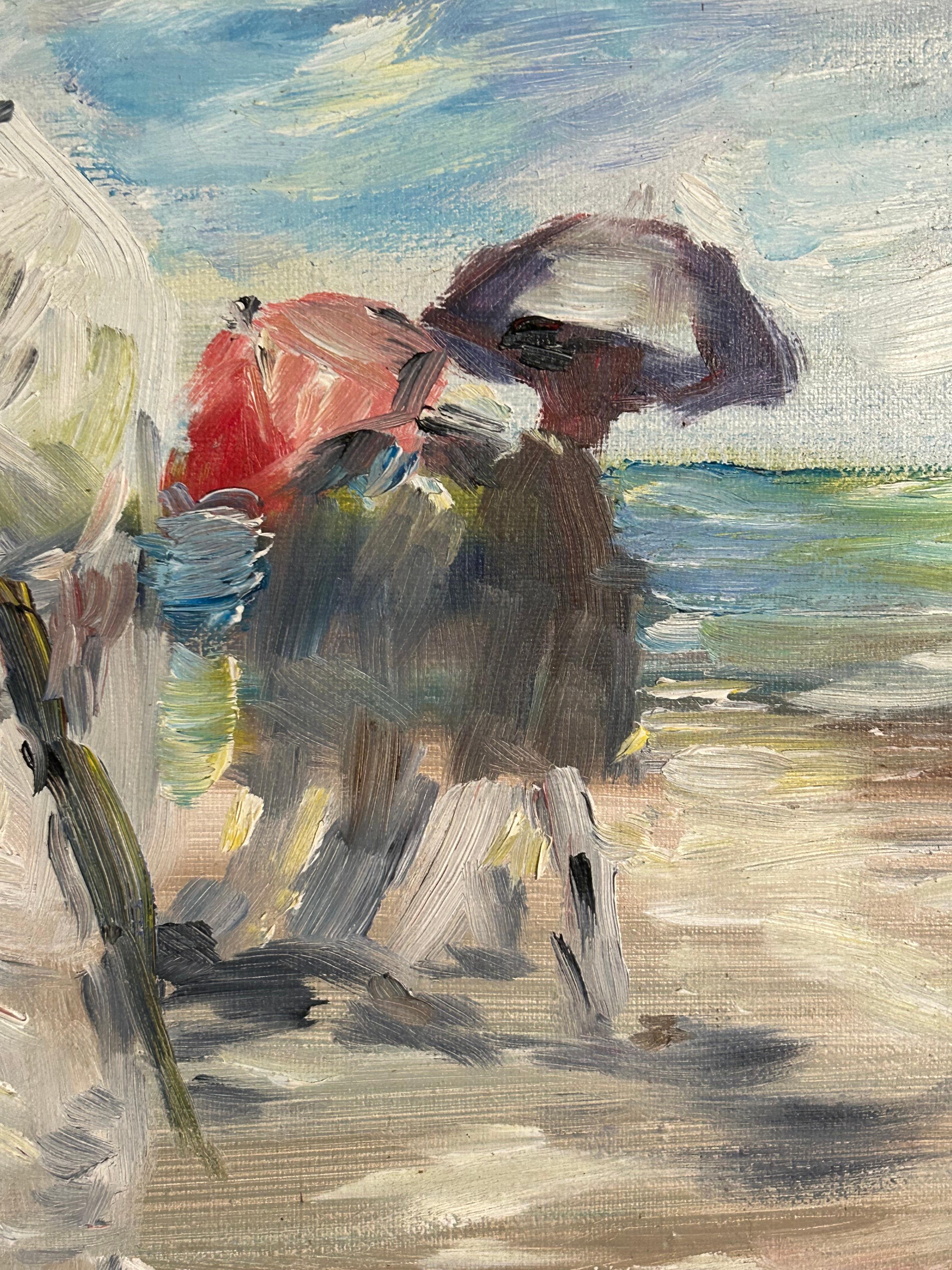 Paul Alan Williams “Beach Walk” oil on canvas Connecticut For Sale 1