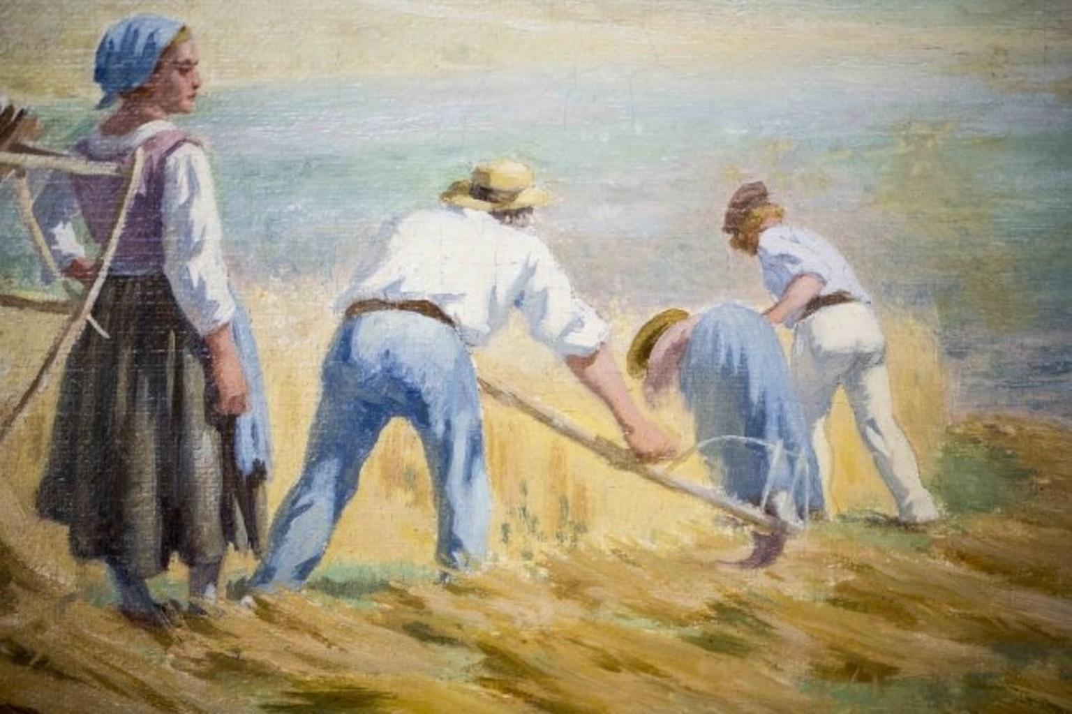 Canvas Paul Albert Baudouin, the Harvesters For Sale