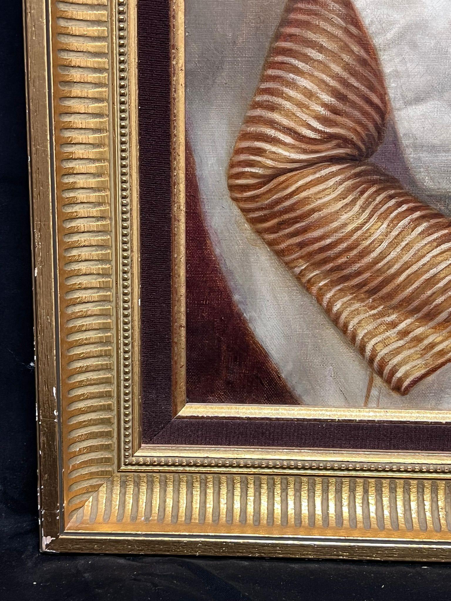 Regal Portrait of African Nobleman 19th Century French Orientalist Oil Painting 1