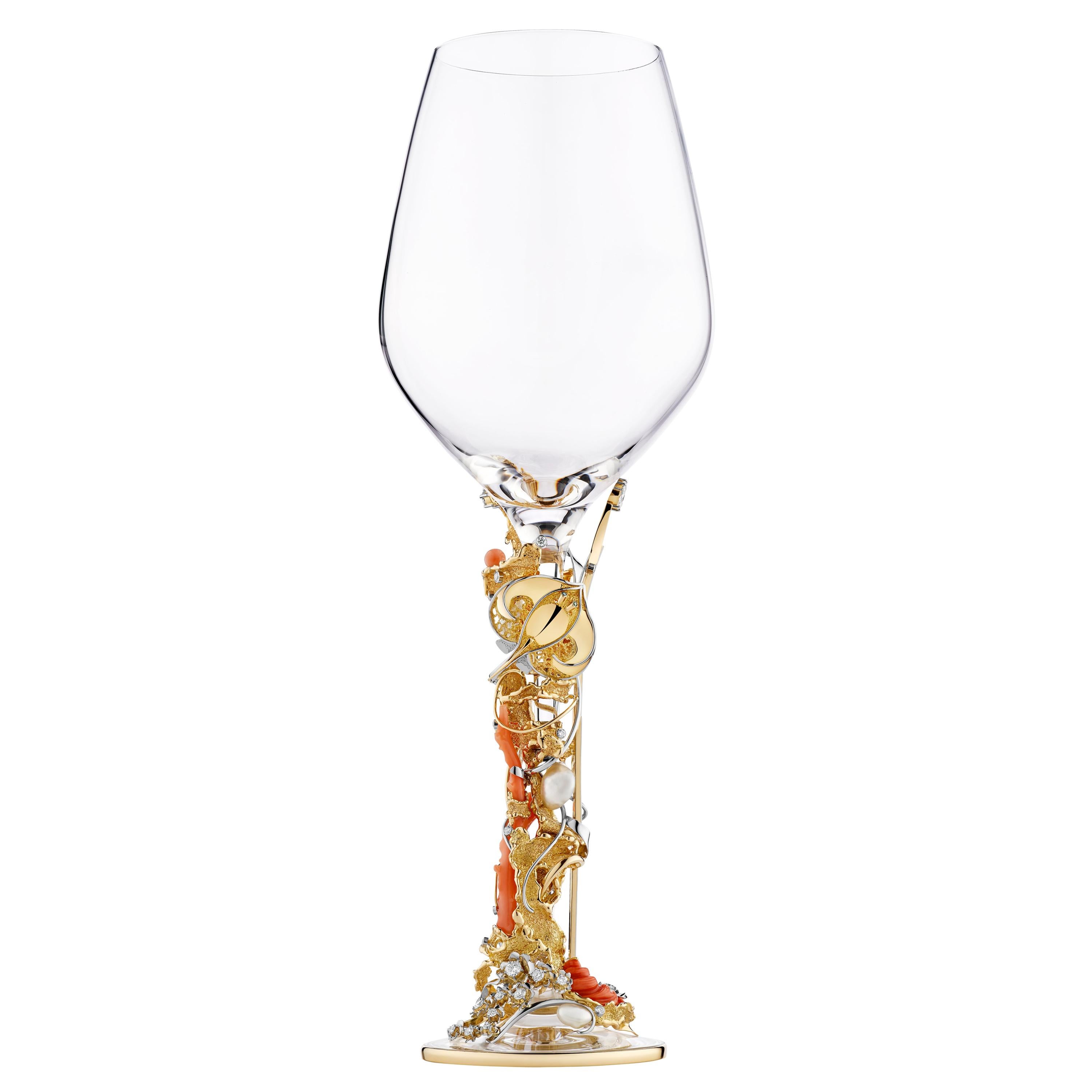 “OCEANA” Stingray Champagne and Wine Stemware

“Oceana” was designed and hand crafted by multi award-winning jeweller Paul Amey in Australia. Stamped with his registered makers mark and precious metal marks. “Oceana” was designed and completed with