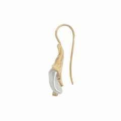 Paul Amey Offset Gold, Pearl, Diamond and Jade Diamond Earrings