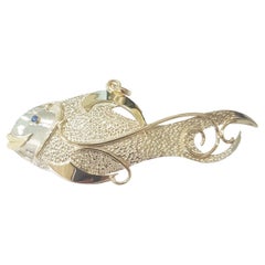 Paul Amey Sterling Silver and Gold Goldfish Pendant