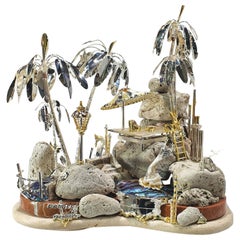 Paul Amey "The Island" Hand Crafted Artisan Silver Sculpture