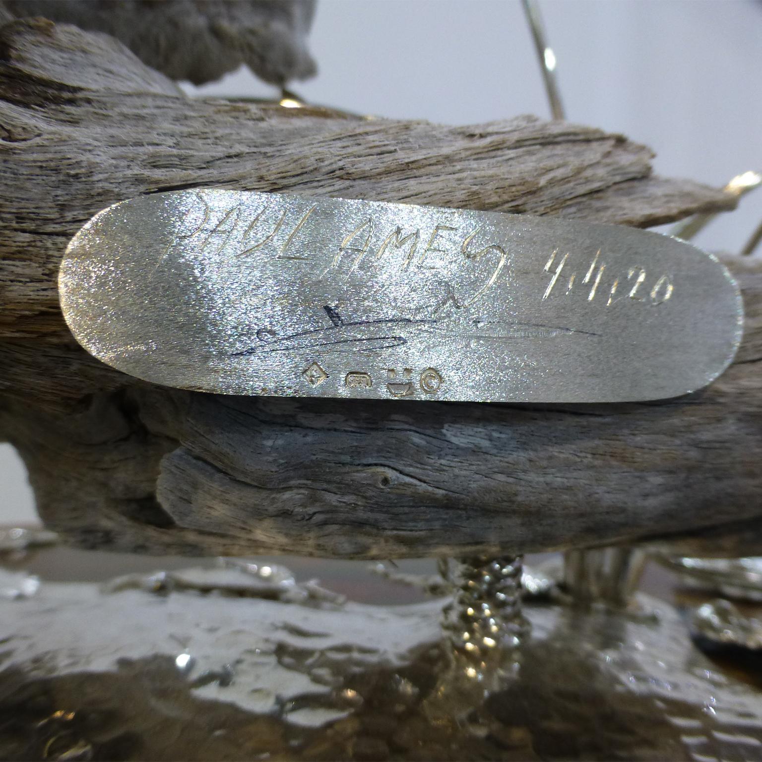 Silberskulptur „Der Robber“ von Paul Amey, handgefertigt von Kunsthandwerkern für Damen oder Herren im Angebot