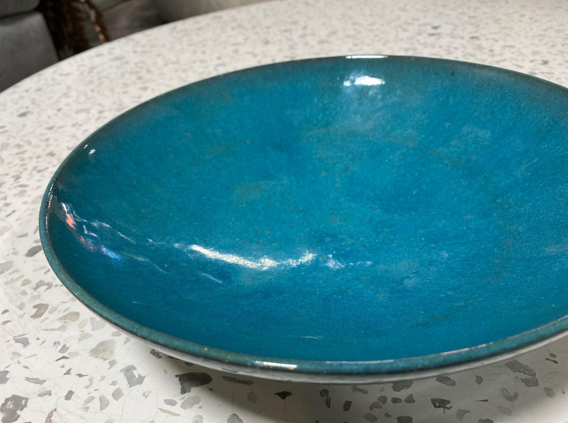 Glazed Paul Ami Bonifas Signed Large Early Midcentury Swiss Studio Pottery Art Bowl For Sale