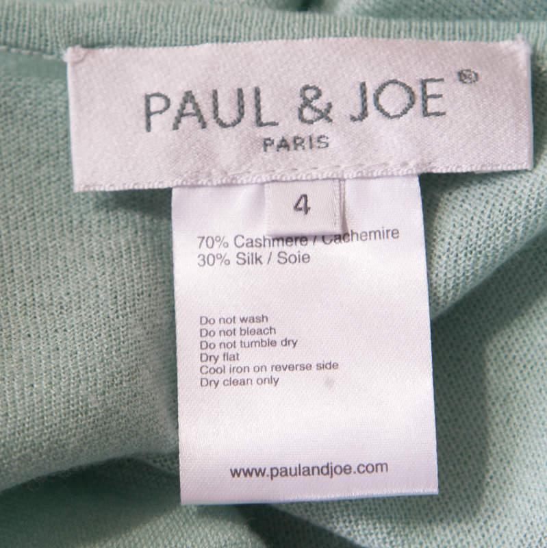 Paul and Joe Mint Green Cashmere and Silk Knit V-Neck Sleeveless Tunic M 1