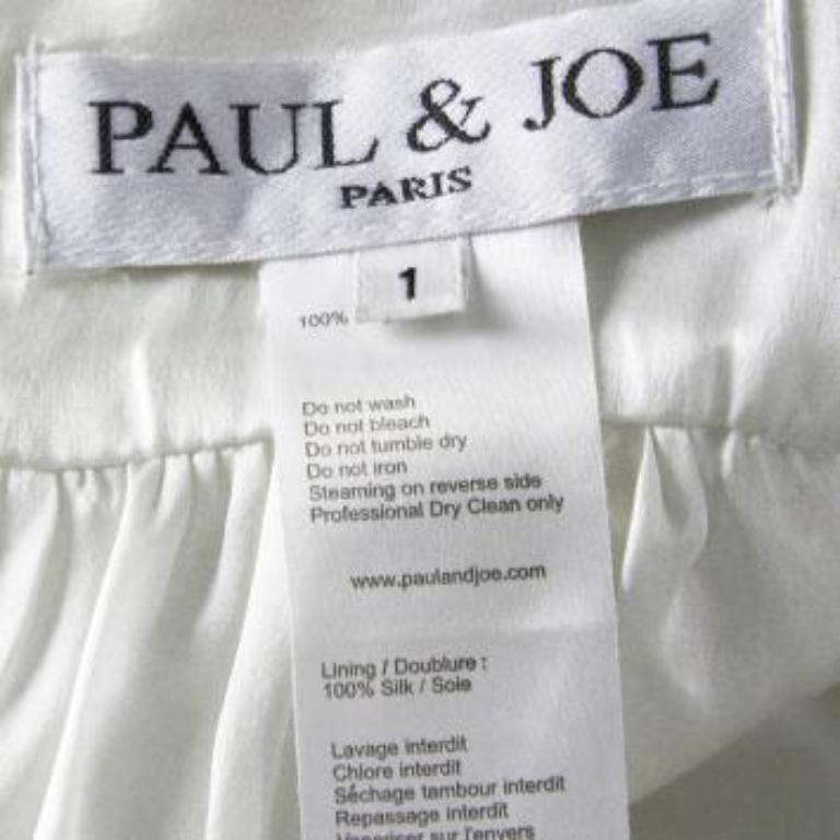 Paul and Joe White Sequin Embellished Rued Sleeveless Top S Pour femmes en vente