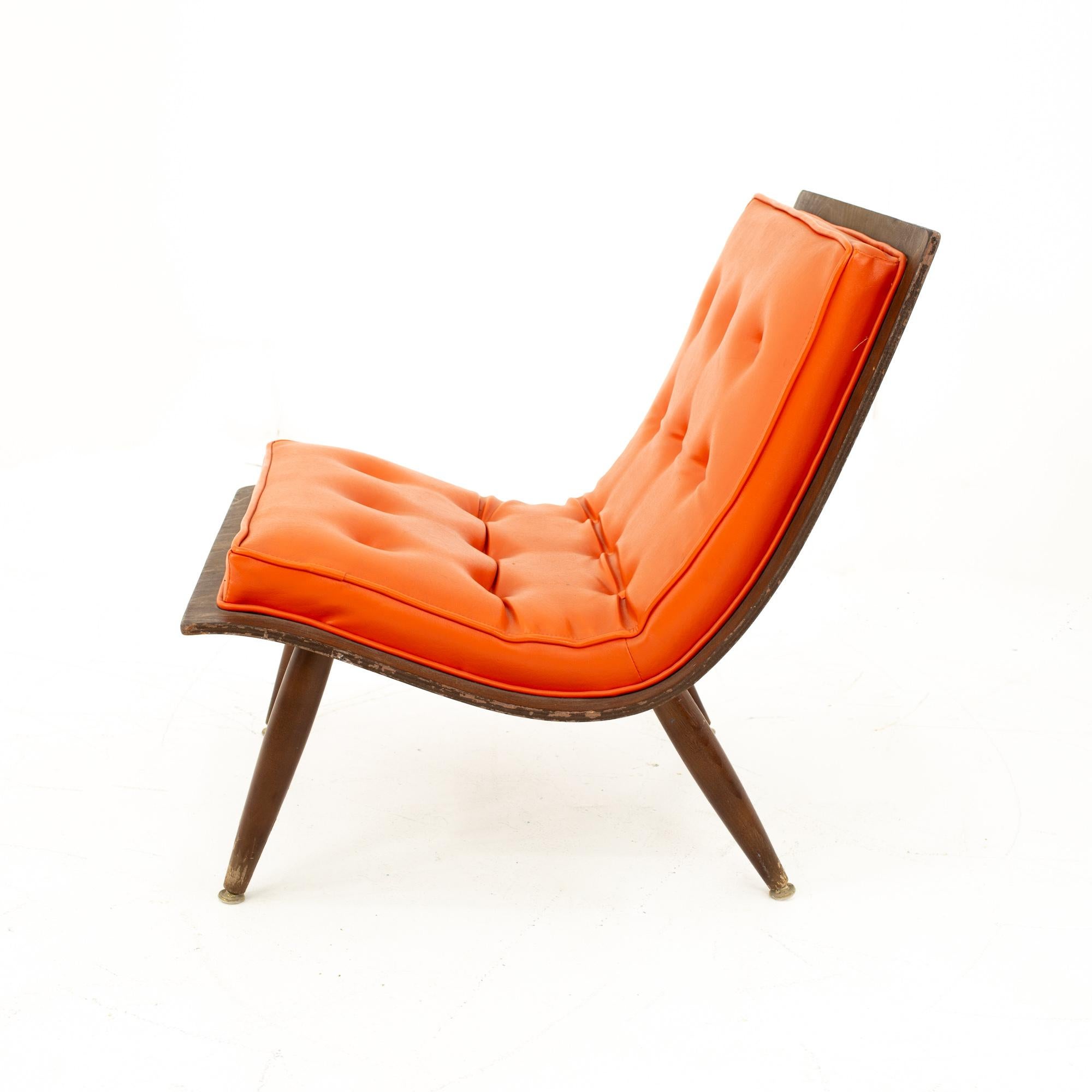 Mid-Century Modern Paul and John Carter for Carter Brothers Mid Century Bent Plywood Scoop Chair