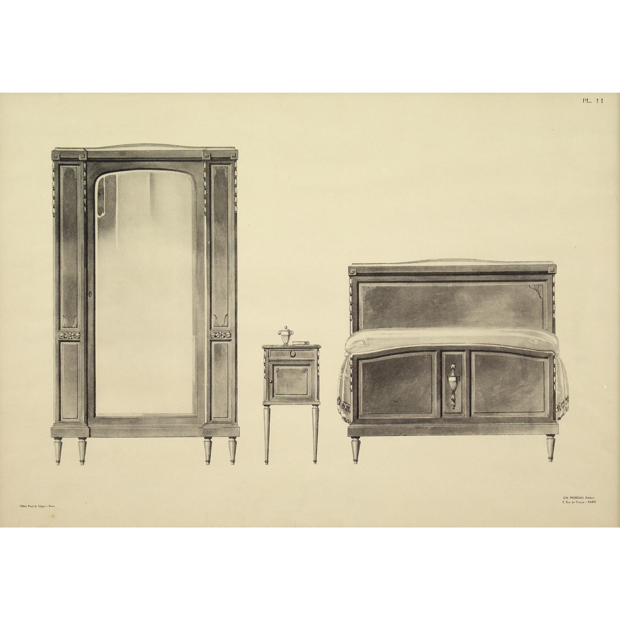 Paul & Vigier, Set Of Four Examples Of French Room Decoration, Heliogravures For Sale 2