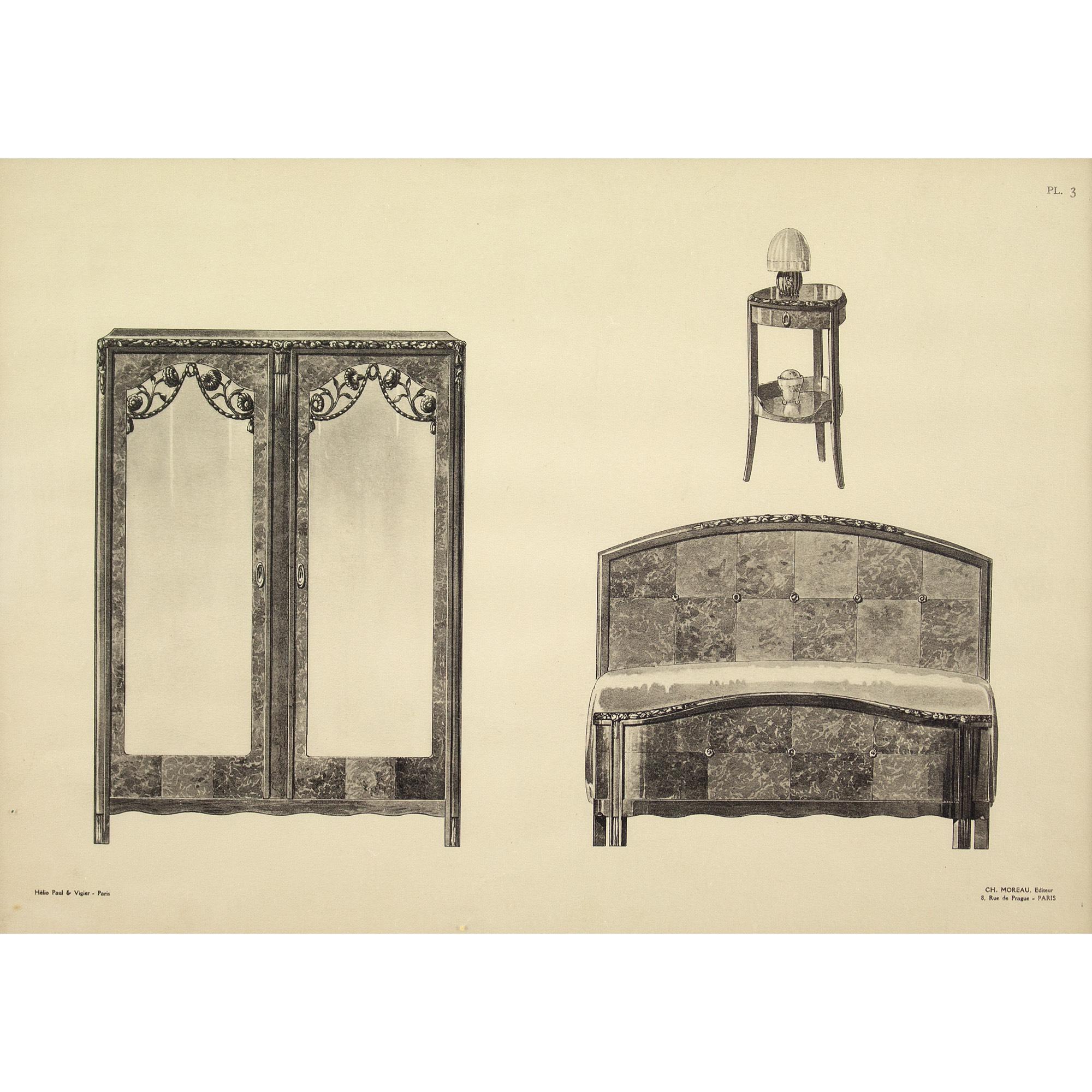 Paul & Vigier, Set Of Four Examples Of French Room Decoration, Heliogravures For Sale 3