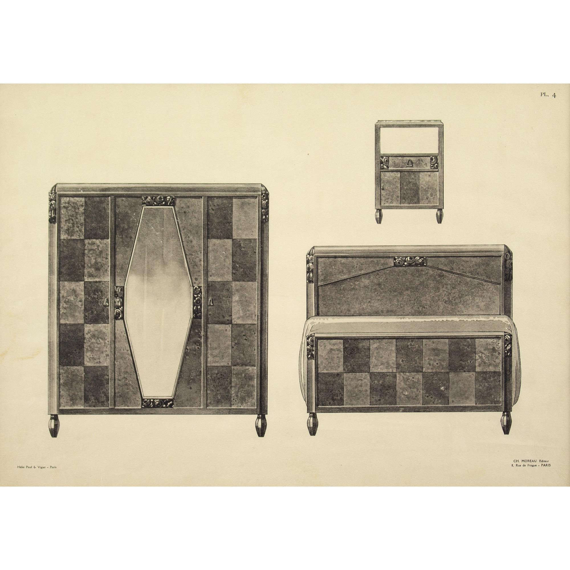 Paul & Vigier, Set Of Four Examples Of French Room Decoration, Heliogravures For Sale 4