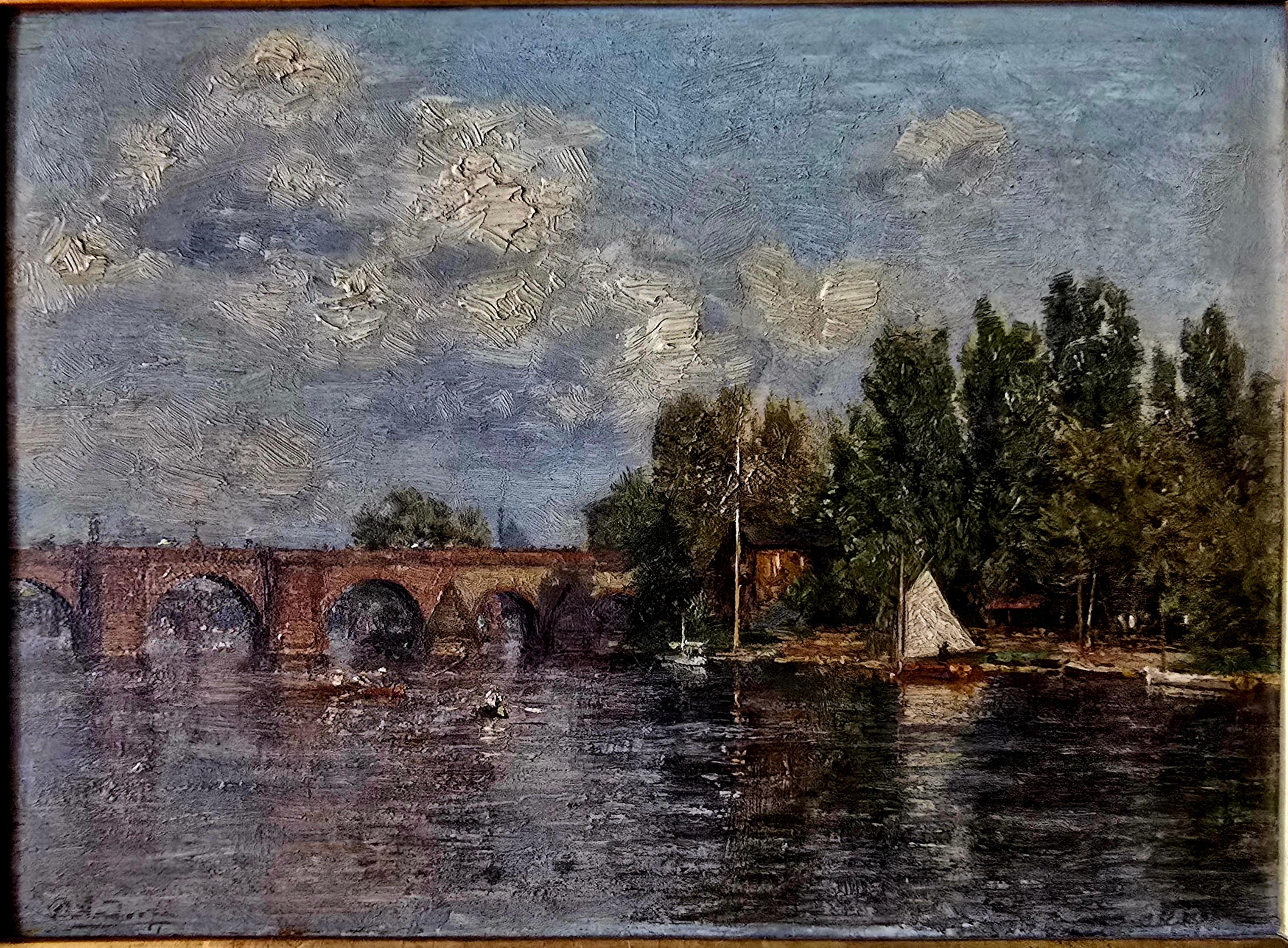 Boating Under Blue Skies - Painting by Paul Andorff