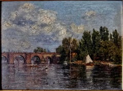 Antique Boating Under Blue Skies