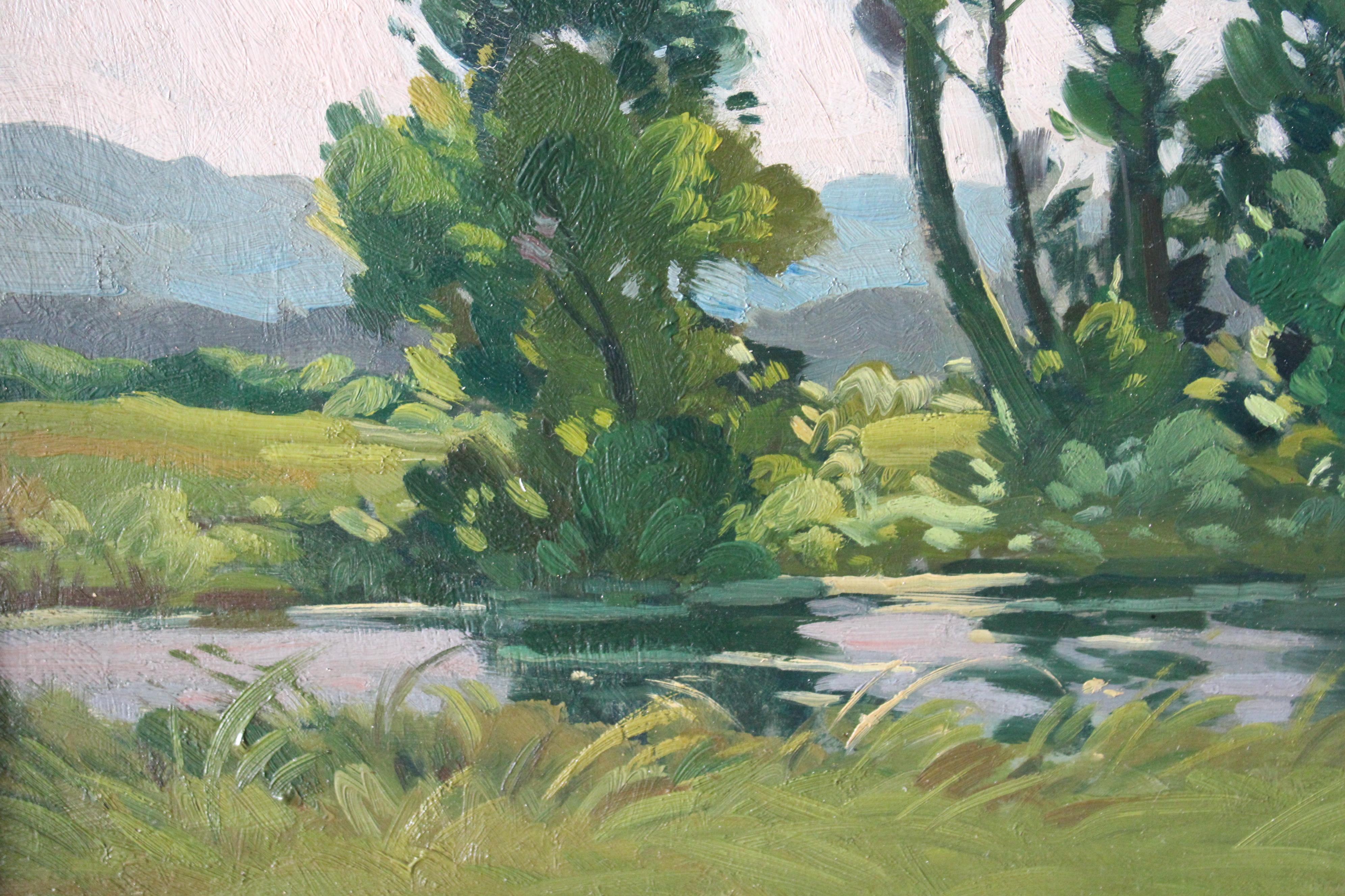 Landscape oil painting by French artist, Paul André Jean Eschbach 1