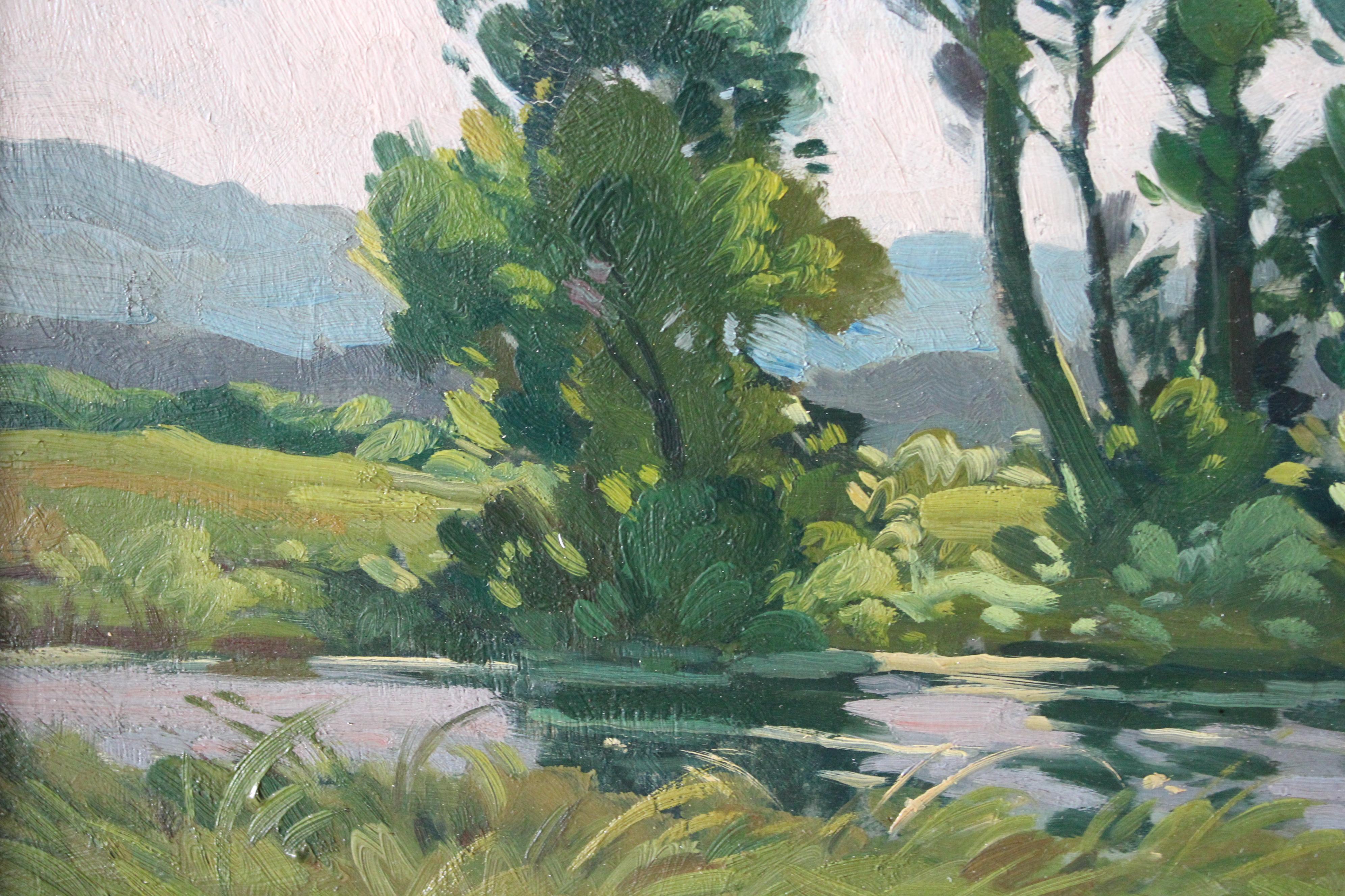 Landscape oil painting by French artist, Paul André Jean Eschbach 6