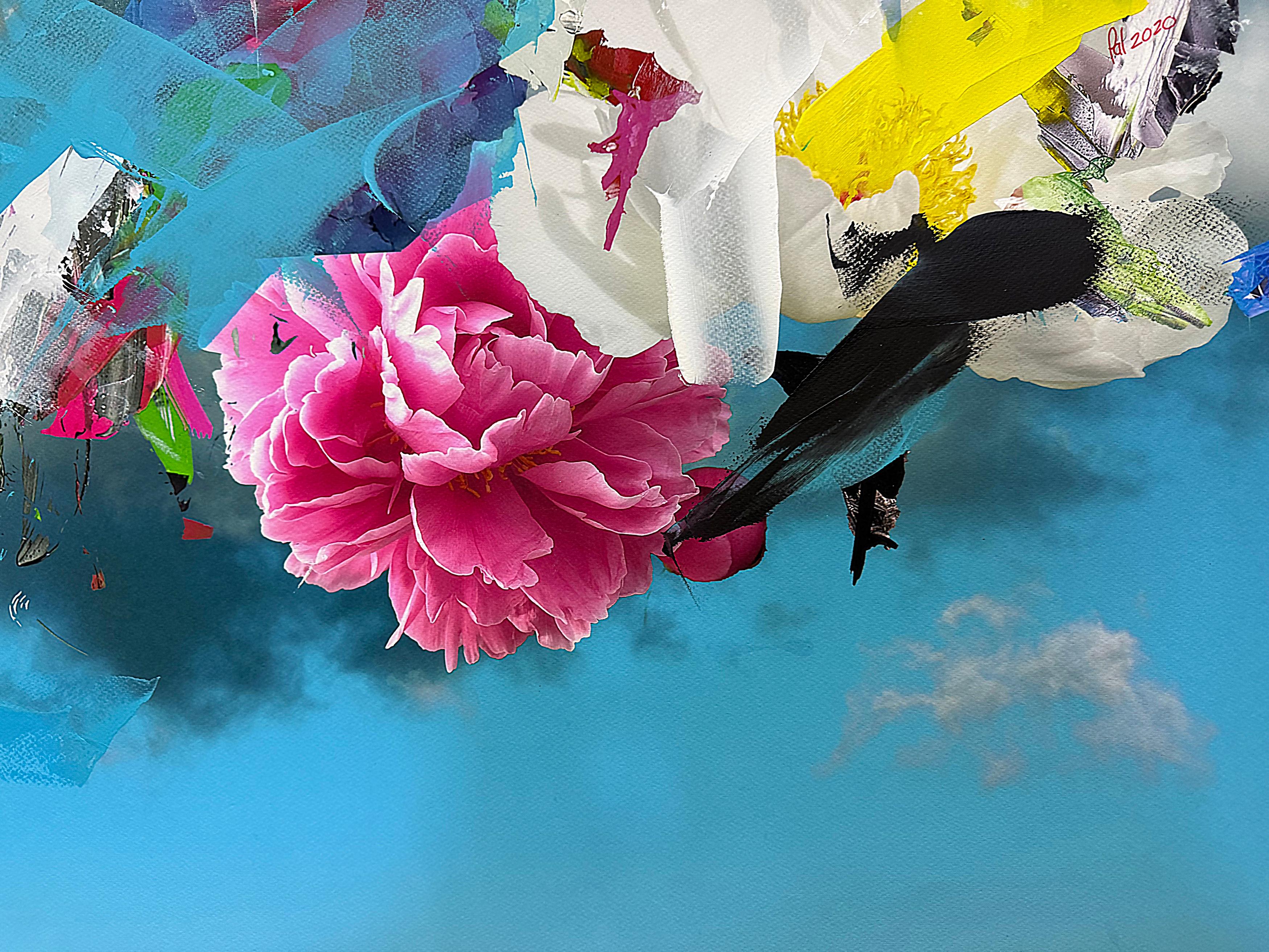 Canadien Paul-André Larocque Floral  Peinture en techniques mixtes, 2020 Signée en vente