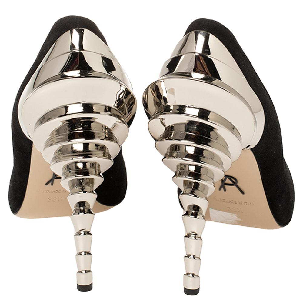 Paul Andrew Schwarze Chrysler Zenadia Pumps aus Wildleder Größe 38,5 Damen