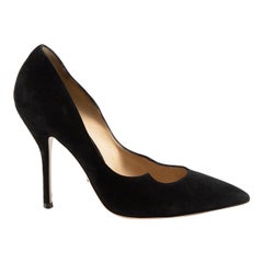 Paul Andrew Black Wildleder D'ÄôOrsay Pumps Größe IT 37.5