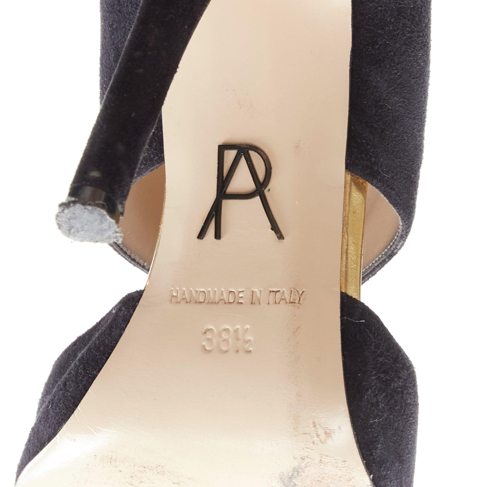 PAUL ANDREW, escarpin dorsal pointu en daim noir EU38.5 en vente 3
